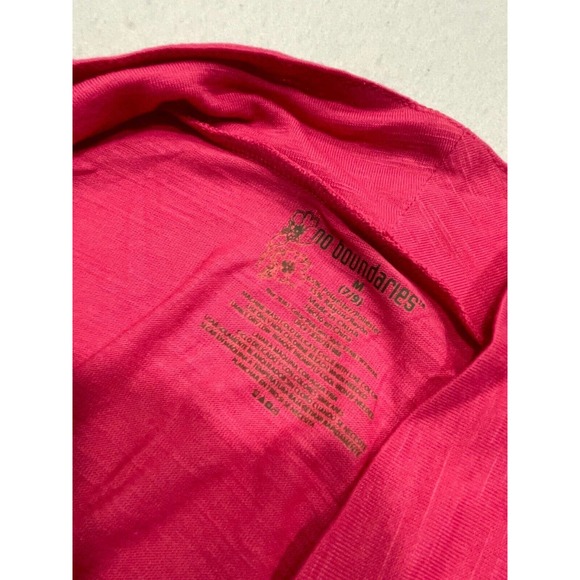 No Boundaries Womens Juniors M 7/9 Pink Cardigan Sweater Open Front Long Sleeve - Picture 4 of 7